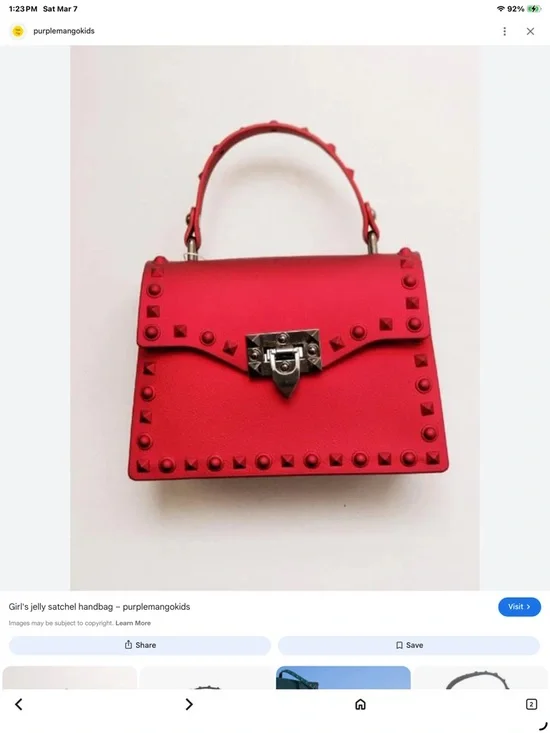 Gorgeous Red vegan leather bag - Picture 1 of 3